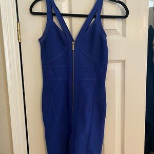 Bebe royal blue body con size small